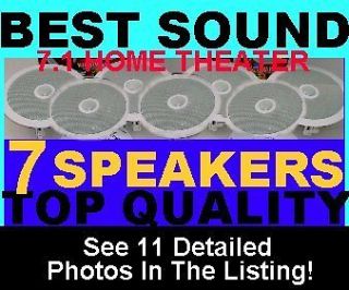 PACK) 7.1 HOME THEATER CEILING SPEAKERS   8 (11 INSTALLED) TOP