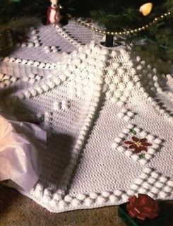 X814 Crochet PATTERN ONLY Snowdrift Christmas Tree Skirt