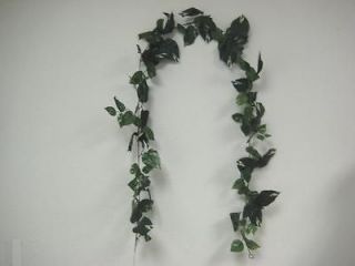 Lot of 2 Garlands LARGE Leaves Greenery 6 ft. Silk Artificial