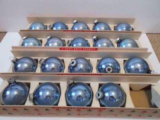 19 Vintage 3 Blue Shiny Brite Christmas Ornaments Original Boxes