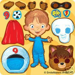 HALLOWEEN BOY COSTUME 15 LARGE Make Your Own Stickers