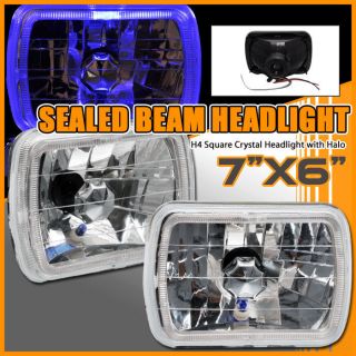 CLEAR HALO HEADLIGHTS 7X6 H4 SEAL BEAM H6014/H6052/H6 054 @@ (Fits