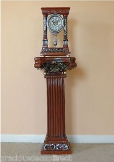 Grand Floor Mantel Shelf French ART Clock,Pedestal Stand Column Square