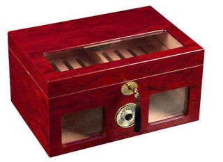 Newly listed 120 ct UNIQUE CIGAR HUMIDOR   CLEAR TOP AND FRONT VIEW