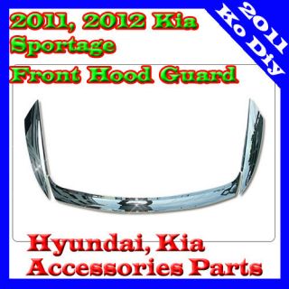 New Chrome Hood Guard Bug Shield Guard Moulding Fit 2011 2012 Kia