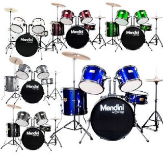 Newly listed MENDINI 5 PCS COMPLETE ADULT DRUM SET ~BLUE BLACK GREEN