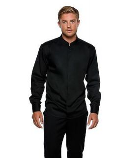 Kustom Kit Bargear KK123 Bar Mandarin Collar Long Sleeve Shirt