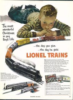 1951 AD Christmas Lionel Electric Trains O Gauge 027 set Magne