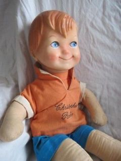 VINTAGE & RARE CHRISTOPHER ROBIN 18 DOLL FROM WINNIE THE POOH MADE BY