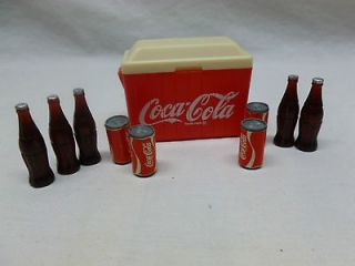 Vintage Toy Coke Coca Cola Cooler Ice Chest Bottles Diorama Dollhouse