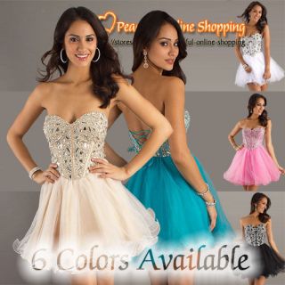 New Stock Short Mini Cocktail Evening Party Dress Prom Gown Size 6 8