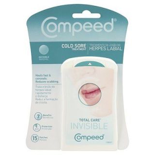 COMPEED COLD SORE INVISIBLE PATCHES X 15 HERPES COLD SORE PATCH
