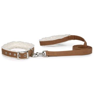 Collection Cozy Sherpa Dog Collars Faux Leather Collars and Leashes