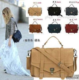 womens Briefcase Vintage shoulder bag handbag purse tote Clutch bag