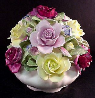 Coalport LARGE Vintagae Basket/Bouquet/Vase Flowers Bone China England