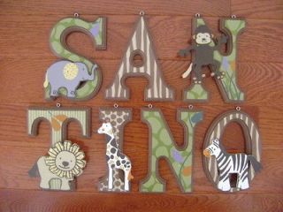  Painted Wood Letters for COCALO AZANIA Jungle Baby Crib Bedding New