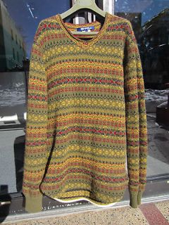 COMME DES GARCONS HOMME 100% Wool Fair Isle SWEATER size large JUNYA