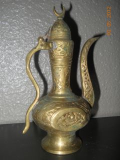 Vintage India Brass Teapot Oil Decanter