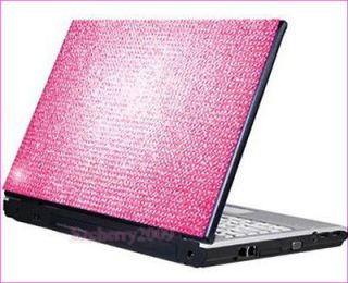 Hot Pink Notebook Laptop Bling Rhinestone Crystal Sticker Skin