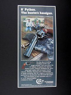 Colt 8 inch Python 357 Magnum Handgun gun 1980 print Ad advertisement