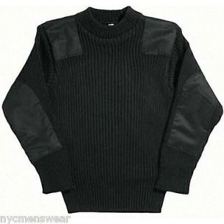 Black Acrylic Military Commando Sweater GI TYPE   Style # 6347