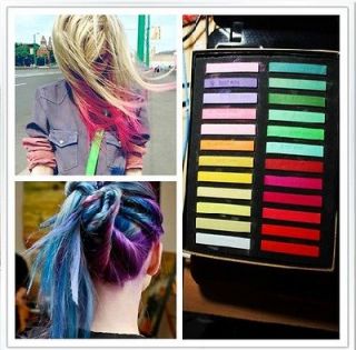 24 Colors Fast Non toxic Temporary Pastel Hair DIY Painting Extension