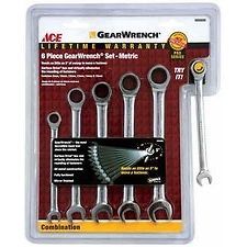 GEARWRENCH 6 PC METRIC COMBINATION RATCHETING WRENCH SET 8MM  15MM