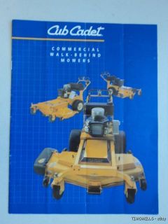1995 Cub Cadet Commercial Lawn Mower Lawnmower Catalog