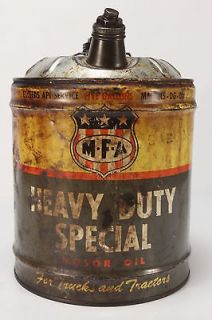 MFA Heavy Duty Special Oil Metal Can Yellow 5 Gallon Wood Handle