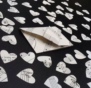 Heart Confetti Confetti/Table Decorations Made From Music Paper