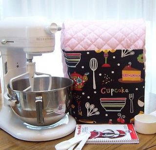 PINK Kitchen Aid MIXER Stand cover RETRO BAKING DAY FABRIC POCKET 4.5