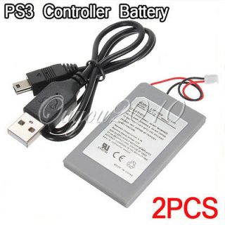 Battery Pack For SONY PS3 SLIM Controller + USB Charger Cable