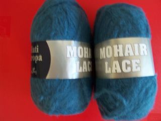 Filati Europa Mohair Lace yarn, Peacock, lot of 2, (410 yds each)
