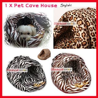 1X Dog Cat Pet puppy Soft Wild Cushion Bed Pad Sofa House Zebra