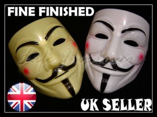 FOR VENDETTA GUY FAWKES FANCY DRESS COSTUME FACE MASK 2 COLOURS