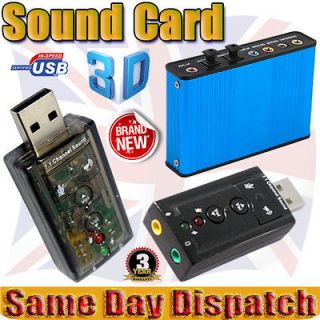 3D 7.1 Channel 6 SPDIF Digital Sound Card For Mic Speaker PC Laptop