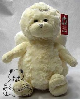 Angel Bear Ganz Stuffed Animal Plush Toy White Teddy Huggable BNWT Md