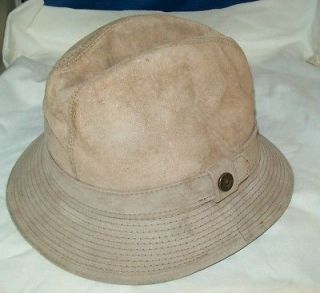 country gentleman genuine leather suede bucket hat water stain