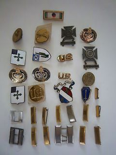 Lot of WW2 US Military Pins Insignias Ranks Badges USA (m)