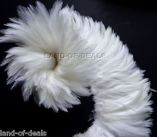 SNOW WHITE rooster hackle feathers bulk wholesale for fishing, crafts