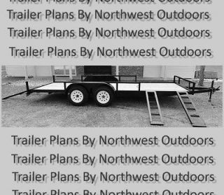 Trailer Plans W/Instructions And Materials List. Easy Build, Low Cost