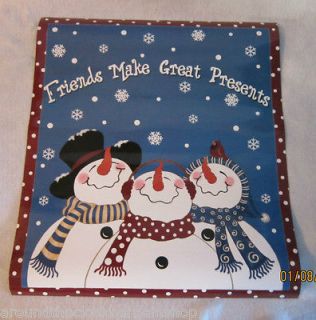 Snowman Friends Magnetic Dishwasher Cover  Large
