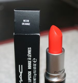 Mac Pro Cosmetics Lipstick Amplified Stylishly Yours Neon Orange Box