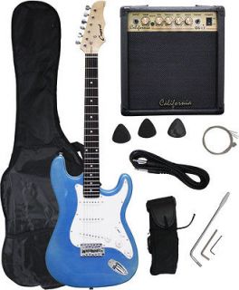 Crescent NEW BLUE C Electric Guitar+15w Amplifier+ACC+ Electric