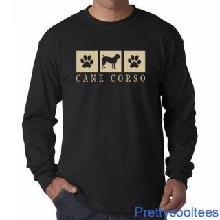 Cane Corso Silhouette Paws Long Sleeve T Shirt Tee dog   S to 5XL