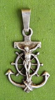 Newly listed OLD HOLY CROSS ,CRUCIFIX FORM ANCHOR STERLING SILVER 950
