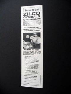Zildjian Zilco Rocker Cymbal Set Cymbals 1969 print Ad