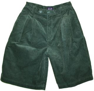 Gap Sz 8 9 10 Womens Corduroy Green Shorts ND12