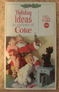 1960S LITHO HOLIDAY IDEAS COCA COLA 16 X 27 CARDBOARD COUNTER SIGN