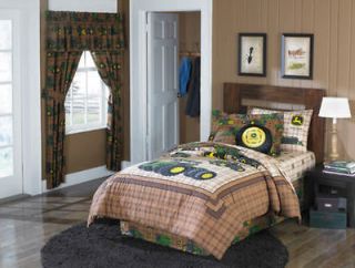 Deere Tractor Boys Full Double Comforter & Sheet Set (5 Piece Bedding